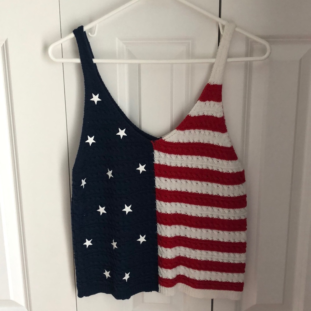 Flag knit tank